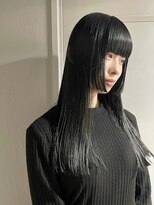 ロナ 岡崎竜美丘店(RONA)&nbsp;姫カット透明感暗髪ブルーブラック