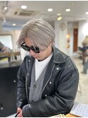 メンズセンターパートハイトーン韓国風毛流れ