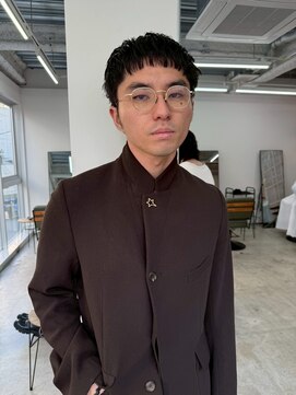 PARKiiiNG 心斎橋　ブリーチ/ダブルカラー/パーマ/メンズ【パーキング】 ニュアンスパーマ