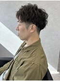 波巻きスパイラルパーマツイストスパイラルパーマセンターパート