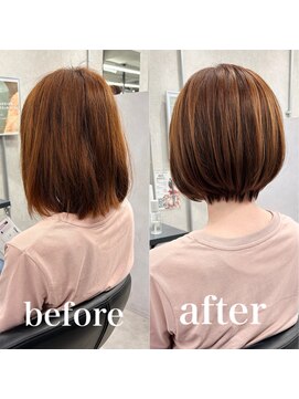 ヘアサロン ドットプラス 町田店(dot. plus) 【市井】大人ショートボブ/ワンホンレイヤー/ダークブルー/町田