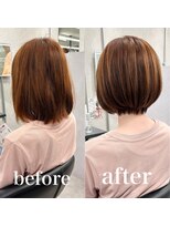 ヘアサロン ドットプラス 町田店(dot. plus) 【市井】大人ショートボブ/ワンホンレイヤー/ダークブルー/町田