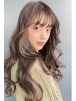 リークフー(Ree cu fuu)&nbsp;フェザーバングロングヘア小顔カット透明感ブラウンシースルー