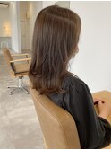 【自然なレイヤーグレージュカラー】延岡シロ美容室ヘッドスパ