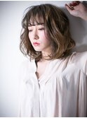 シースルー前髪くせ毛風小顔ふわふわボブv戸頭20代30代40代