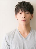 ゆるパーマでセクシー男子なグレージュアッシュショートB越谷