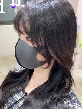 ラルムバイシー 新宿(LARME by Sea) 韓国前髪顔周り×フェミニンダークアッシュ【新宿/髪質改善】