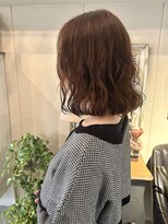 ヘアーデザイン リボン(hair design Ribon) オレンジブラウン&ボブパーマ