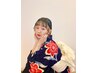 【花火・お祭り・live・女子会】ヘアセット+浴衣着付￥7000（所要時間45分）