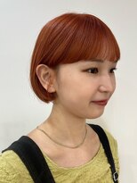 ガーデンヨコハマ(GARDEN YOKOHAMA) ミニボブ ショートボブ コーラルオレンジ ダブルカラー