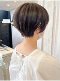 福山人気くびれショートボブ10代20代30代部分パーマ骨格補正小顔