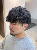 メンズパーマ　ツイスパ　ハイライト　横浜