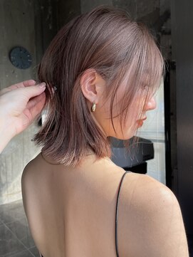 サイン 表参道(SIGN) 韓国ヘアグレージュカラーブリーチ無し髪質改善イヤリングカラー