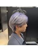 ○メンズOK！ハイトーンマッシュ ブリーチダブルカラー