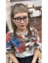 ラグ(log) サロンワーク×オン眉ハイトーンミディ!