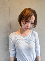 モーメント(moment)&nbsp;マニシュショートゆるゆるパーマ暗めカラーフェイスレイヤー