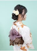 浴衣ヘアアレンジ　浴衣着付け