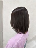 チャコールグレー/レイヤーボブ/大人のワンカラー