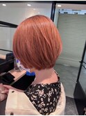 大人可愛い内巻きボブ/顔周り似合わせ/ ピンクベージュ
