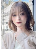 ★大人ガーリーチョコレート小顔カット外ハネボブモード髪質改善