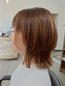 部分縮毛矯正のショートウルフ☆