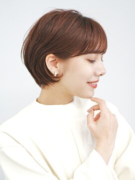 前下がりショート・ボブ/絶壁解消/前髪あり/40代/30代/外ハネ