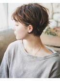 大人可愛い20代30代40代黒髪前下がりショートボブ丸みショート◎