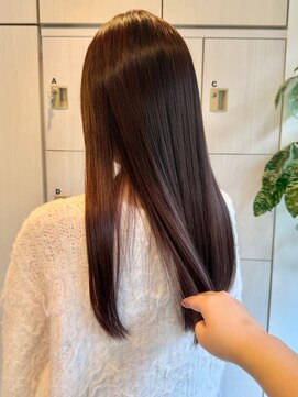 シエル バイ ケンジ 登戸 生田(CIEL by KENJE) ピンクブラウンブリーチなしカラートレンド冬春