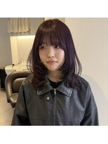 ニコ シモノセキ(NIKO Shimonoseki)&nbsp;＜NIKO>お顔まわりレイヤーカット、ラベンダーカラー