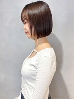 エミス バイ メルト 吉祥寺(emis by melt)&nbsp;【吉田】切りっぱなしボブ縮毛矯正ショコラベージュ透け感吉祥寺