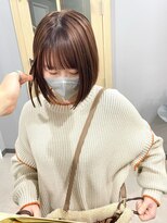 アトレ 梅田店(attrait)&nbsp;透明感のあるベージュボブ×上質な艶感