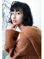 ラフィス ヘアーフラム 難波戎橋2号店(La fith hair flamme)&nbsp;【La fith 】ネイビーブラック×ナチュラルボブ