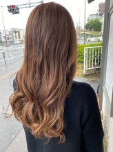 【オークルグレージュ】あまり暗くしたくない方向け☆毛先に向かって屋やグラデーションに仕上げてます♪