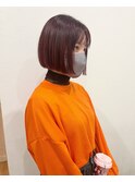 ミニボブ ブリーチなしピンク