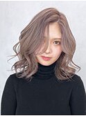 ギャル巻き_チェリーブラウンフェミニンロング_9395