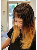 ヘアーサロンハラダ 島田店(HAIR SALON Harada )&nbsp;ワイドバング グラデーションカラー