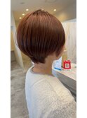 ピンクベージュ*丸みショート