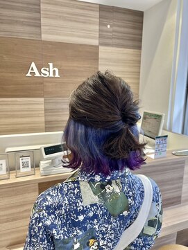 アッシュ 下丸子店(Ash) 大人のインナーグラデーションカラーハーフくるりんぱ