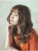 アーモンドブラウン／艶カラー／髪質改善