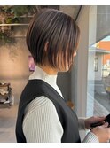 short bob×greige color