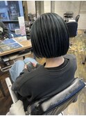 アンブレラカラー　インナーカラー　ターコイズグリーンブルー