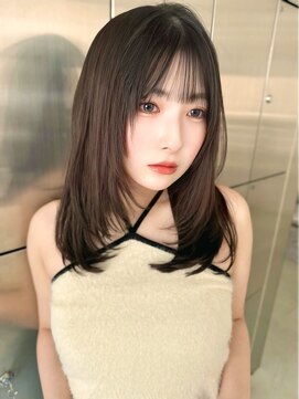 サンド ミュウ 横浜店(sand mieu) ミディアムレイヤー/ワンホンヘア/グレージュ/横浜駅/髪質改善