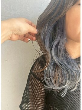 クロト(Clotho) インナーカラーアイスブルー/ダブルカラーブリーチハイライト