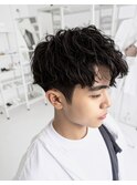 メンズパーマ/ニュアンス/フェザー/フェード/眉毛/バーバー