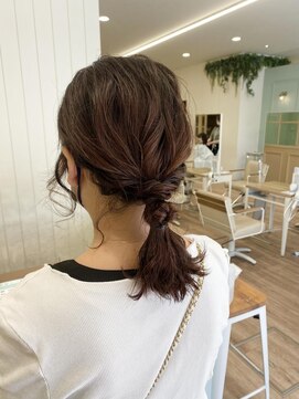 モリオフロムロンドン 大宮店(morio from London) 鎖骨ロブ×編み下ろしアレンジ【金山】