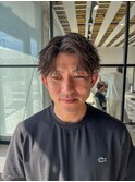 センターパート　ツイストスパイラル