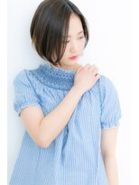 モッズヘア 上尾西口店(mod's hair)&nbsp;キリっと透明感☆前下がり黒髪小顔大人ボブZ上尾20代30代40代