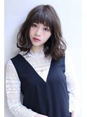 ひし形シルエットグレーベージュエギョモリエアリーミディ