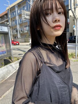 オーシャン(Ocean) ［OCEAN Hair&Life 水田成美］ぱっつん前髪×マットブラウン