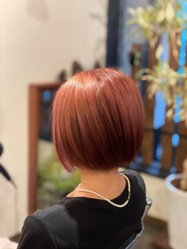 サロングロー(salonGLOW) ピンク！スッキリボブ